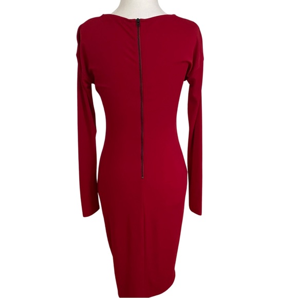 Narcissi Rodriquez For Design Nation Red Midi Long Sleeves. Size: XS - Picture 4 of 4
